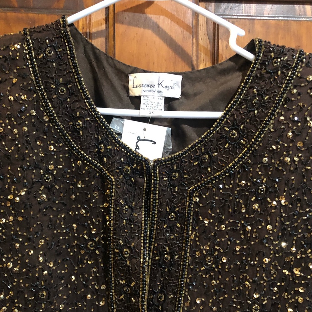 Lawrence Kazar elegant embellished jacket - Picture 3 of 12